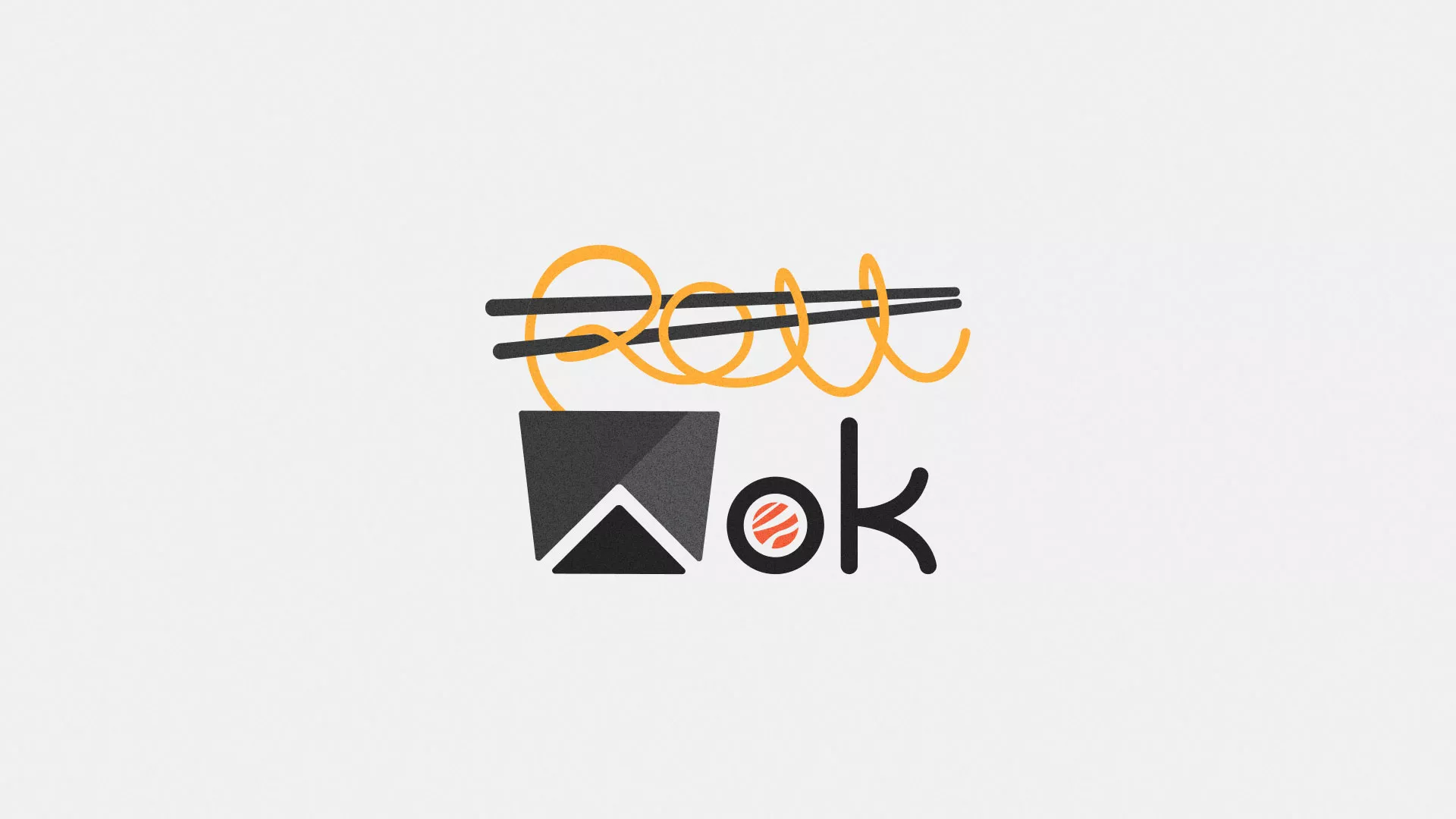 Разработка логотипа суши-бара «Roll Wok Club» в Ульяновске
